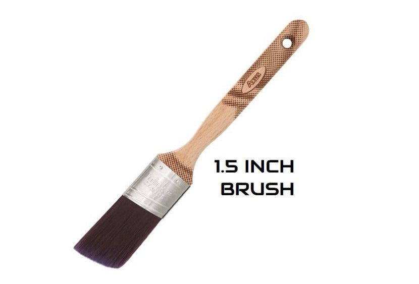 Axus Decor Silk Cutter Ultra Paint Brush Set Angled Long Handle (Mink Series)