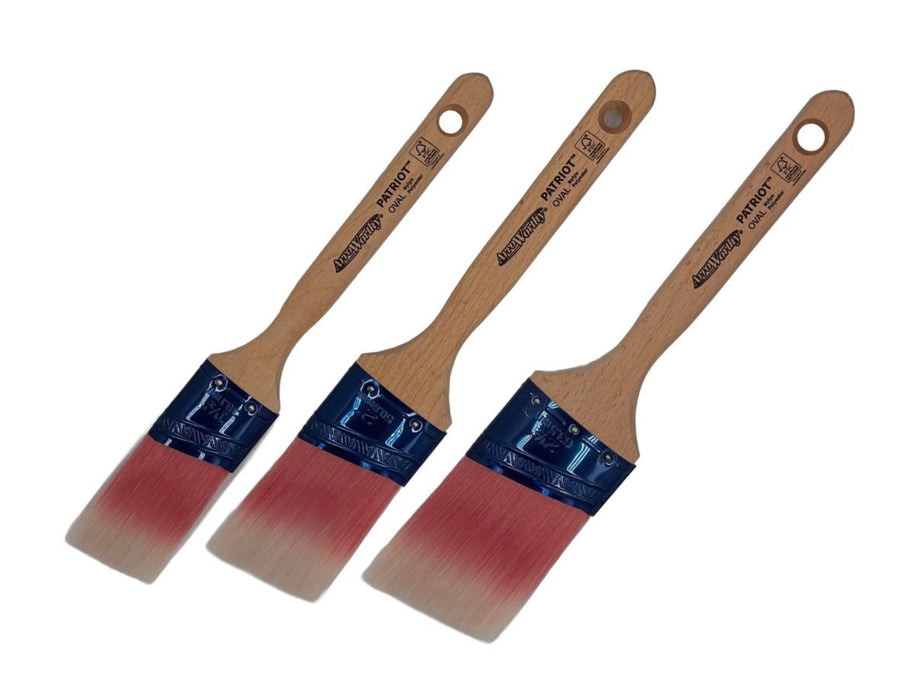 Arroworthy PATRIOT Paint Brush Set Long Handle Oval Angled