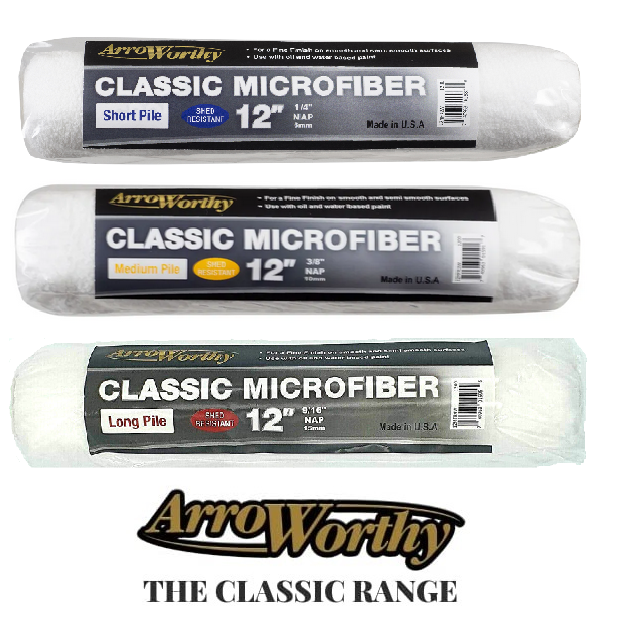 Arroworthy Paint Rollers Classic Microfiber 12" Inch Refill Sleeves