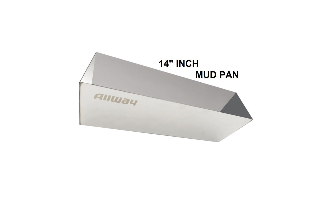Allway Mud Pans Steel Stainless - 12" Inch and 14" Inch Mud Pans