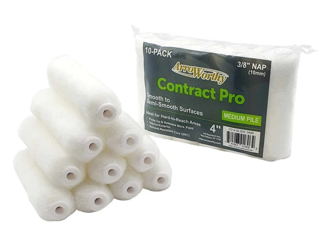 Arroworthy 4" Paint Rollers Contract Pro Microfiber Mini Refills