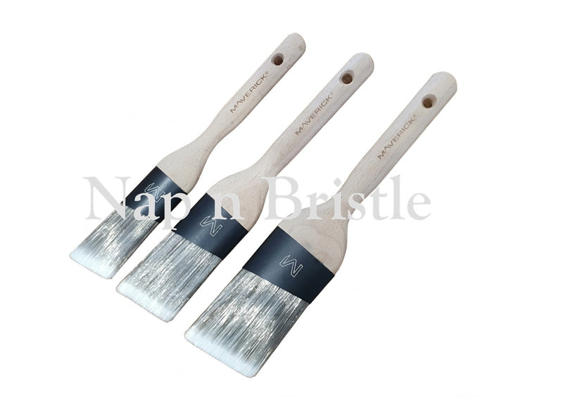 Maverick Paint Brush Oval Angled Long Handle Series X Set