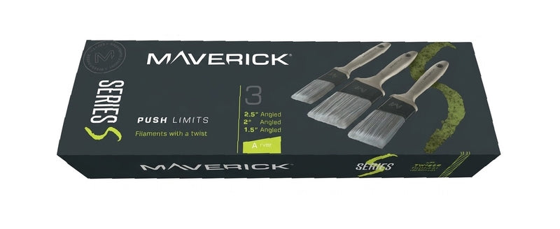 Maverick Paint Brush Set Series S Angled Long Handle Set