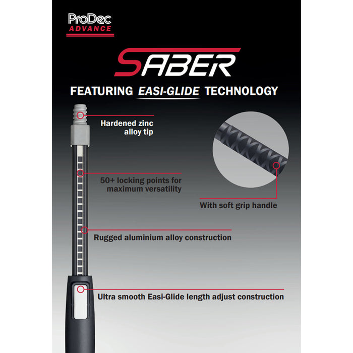 ProDec Saber Paint Roller Pole Decor Advance Double Extending Adjustable 3ft-6ft