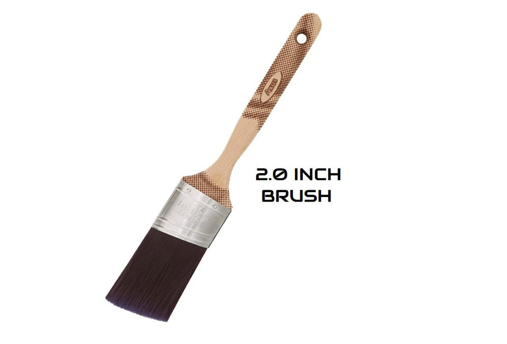 Axus Decor Silk Cutter Ultra Paint Brush Set Angled Long Handle (Mink Series)