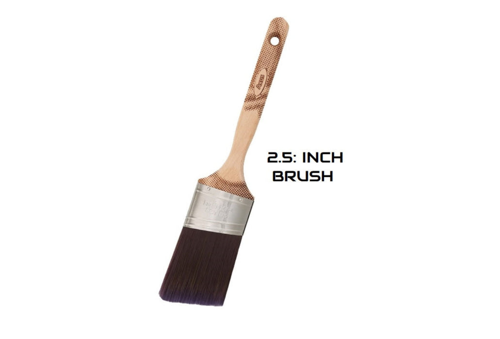 Axus Decor Silk Cutter Ultra Paint Brush Set Angled Long Handle (Mink Series)