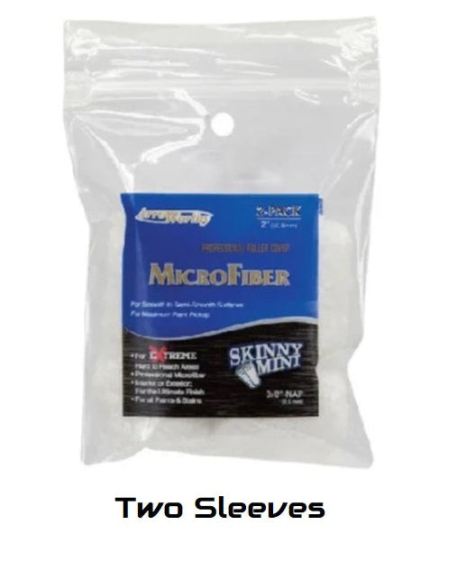 Arroworthy Skinny Mini 2" inch Paint Roller Sleeves Sleeves 3/8" Nap