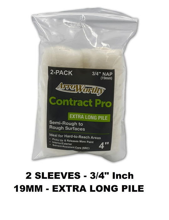 Arroworthy 4" Paint Rollers Contract Pro Microfiber Mini Refills
