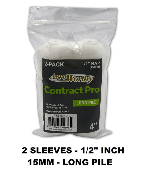 Arroworthy 4" Paint Rollers Contract Pro Microfiber Mini Refills
