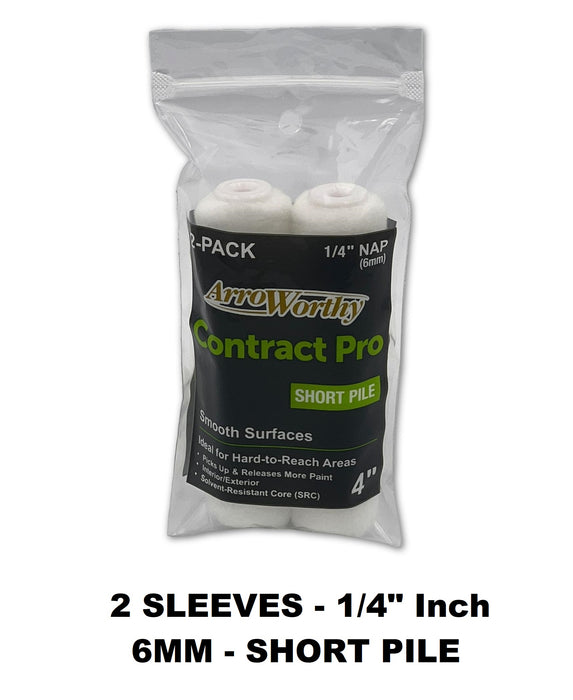Arroworthy 4" Paint Rollers Contract Pro Microfiber Mini Refills