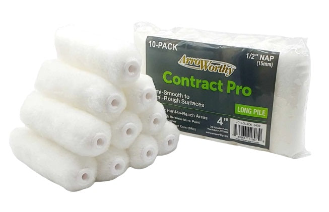 Arroworthy 4" Paint Rollers Contract Pro Microfiber Mini Refills