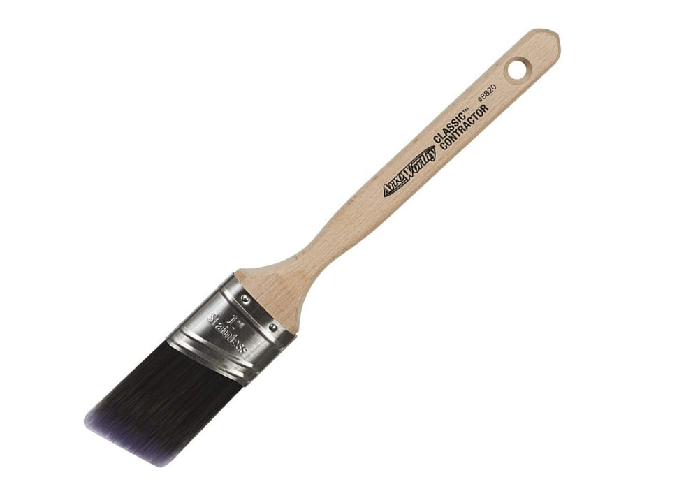 Arroworthy Classic 1" Inch Long Handle Angled Paint Brush