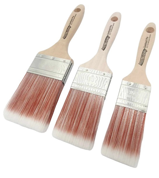 Arroworthy Paint Brush Contract Pro Straight Cut 3 Pack Beaver Tail Handle