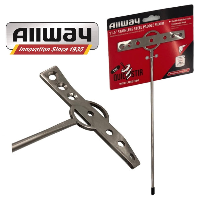 Allway Stainless Steel Quickstir Paddle Paint and Plaster Mixer