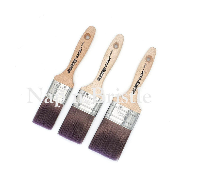 Arroworthy Paint Brush Classic Semi Oval Straight Cut Beavertail Set