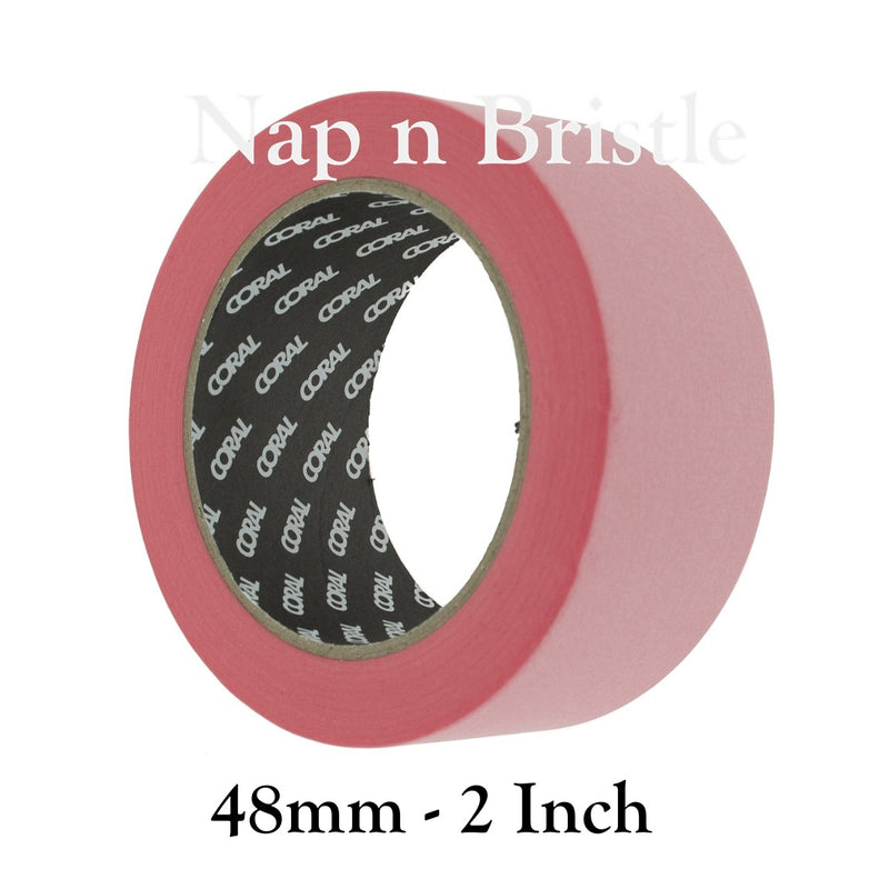 Coral Masking Tape Precision Low Tack Clean Edge All Sizes