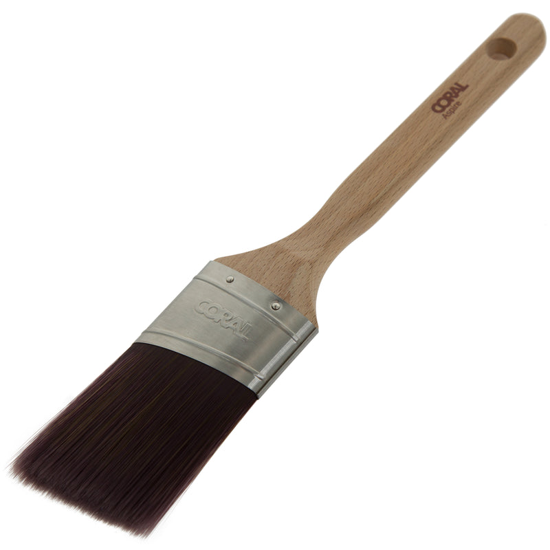 Coral Aspire Paint Brush 2" inch Long Handle Oval Angled Brush