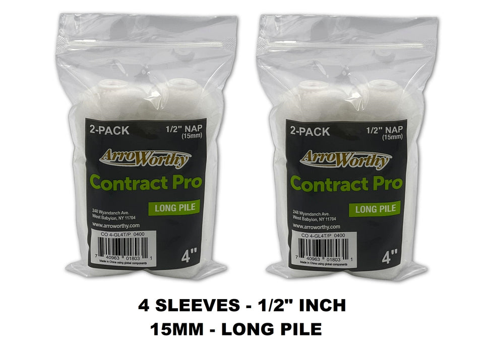 Arroworthy 4" Paint Rollers Contract Pro Microfiber Mini Refills