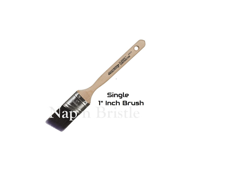 Arroworthy Paint Brush 1" inch Classic Oval Angled Long Handle