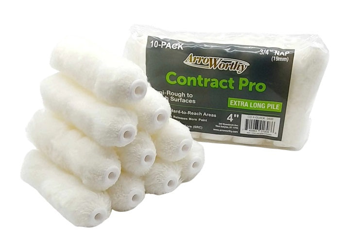 Arroworthy 4" Paint Rollers Contract Pro Microfiber Mini Refills