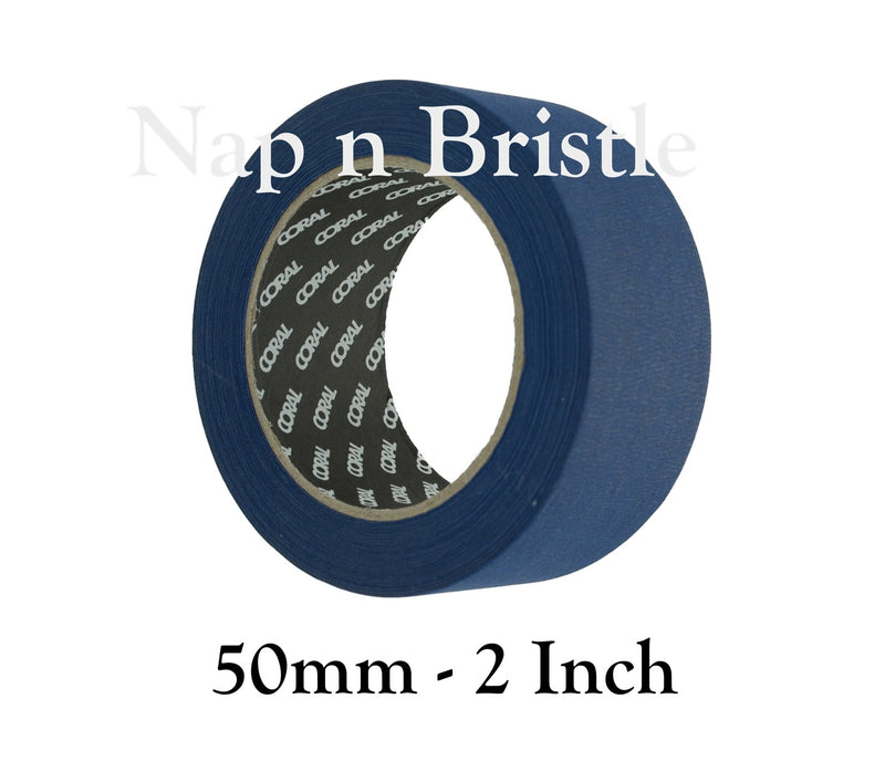 Coral Masking Tape Easy Blue Indoor Outdoor 50mtr Rolls
