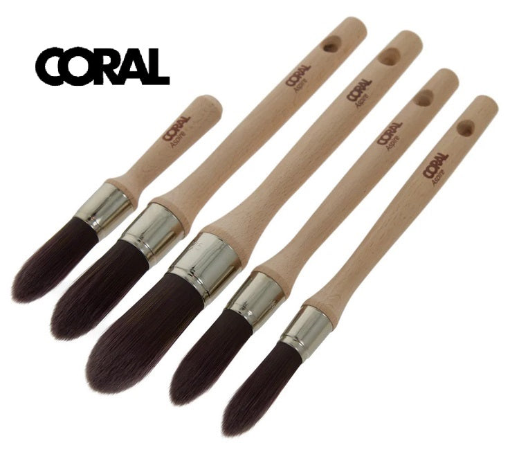 Coral Aspire Paint Brush Round Sash 5 Piece Set
