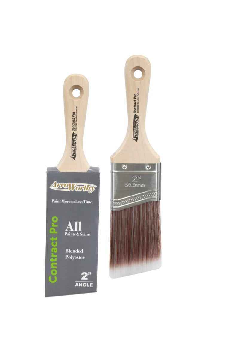 Arroworthy Paint Brush 2" Inch Contract Pro Angled Stubby