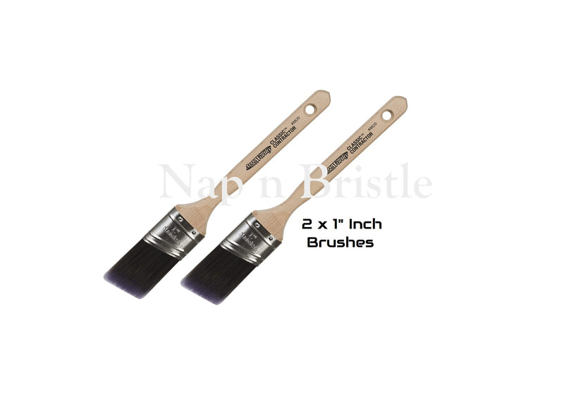 Arroworthy Paint Brush 1" inch Classic Oval Angled Long Handle