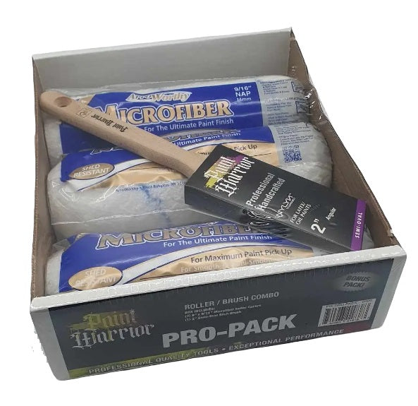 Paint Warrior Paint Brush Roller Microfibre 2" in Brush Arroworthy Pack Set