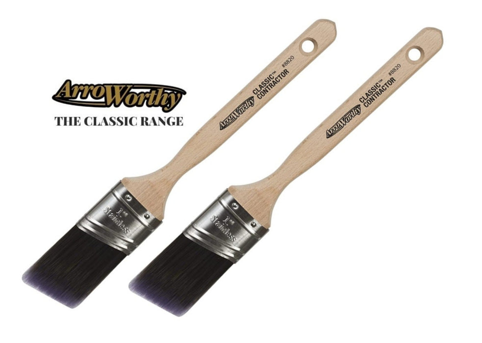 Arroworthy Classic 1" Inch Long Handle Angled Paint Brush