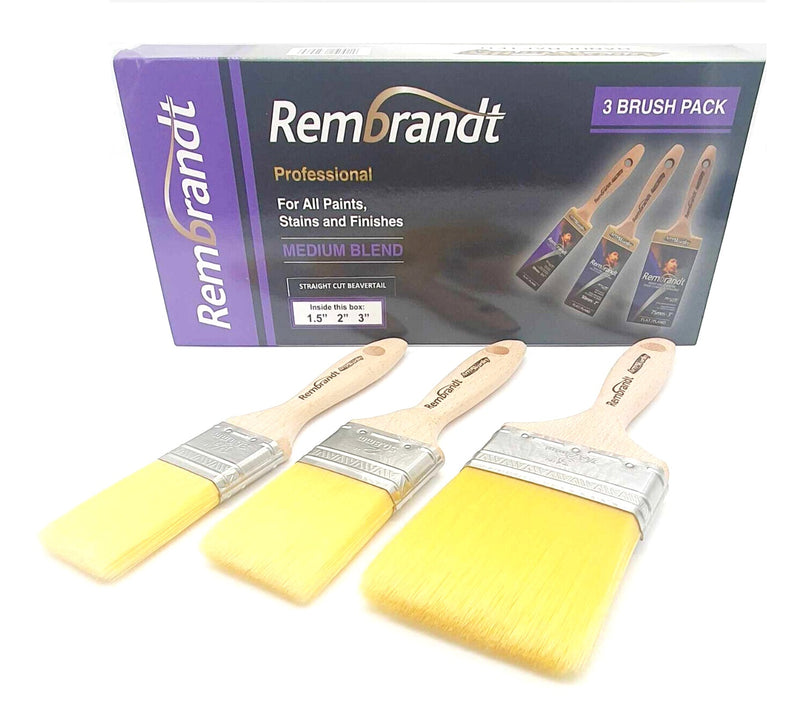 Arroworthy Paint Brush Rembrandt Straight Cut Synthetic Beavertail Boxset