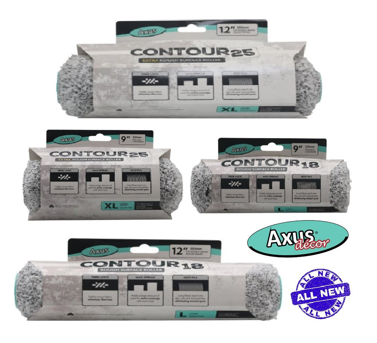 AXUS CONTOUR MASONRY PAINT ROLLER SLEEVES - AXUS CONTOUR 9 & 12" INCH