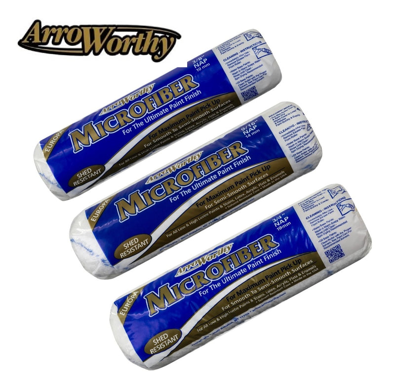Arroworthy Paint Rollers Microfiber 9" Inch Emulsion Paint Roller Sleeves