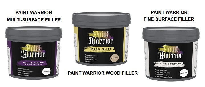 Paint Warrior Fillers Ultimate Multi Surface, Wood & Fine Surface 1kg Tubs