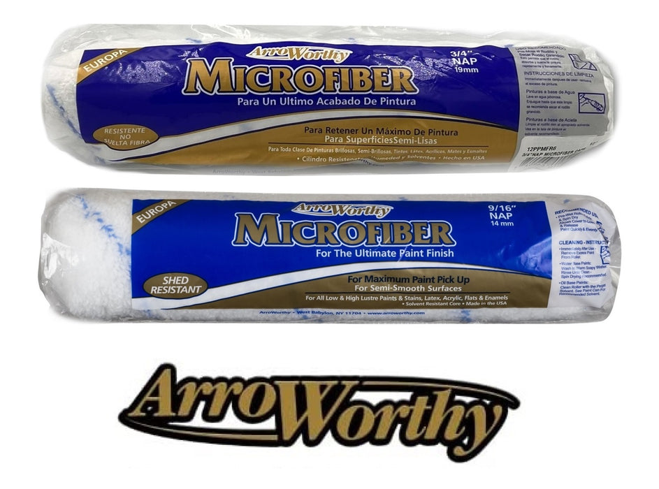Arroworthy Microfiber 12" Inch Roller Sleeve - Blue Vien Emulsion Roller