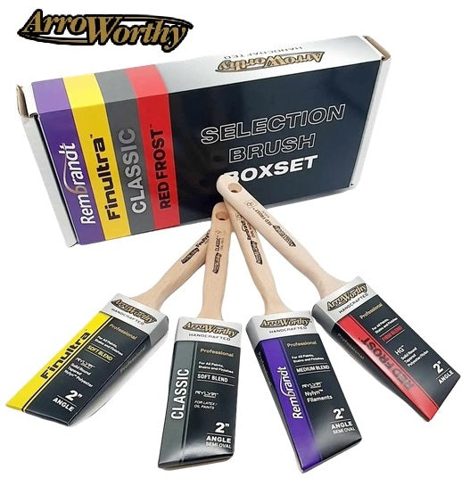 Arroworthy Selection Brush Box Set - 4 Pack Rembrandt, Classic, Finultra, Red Frost