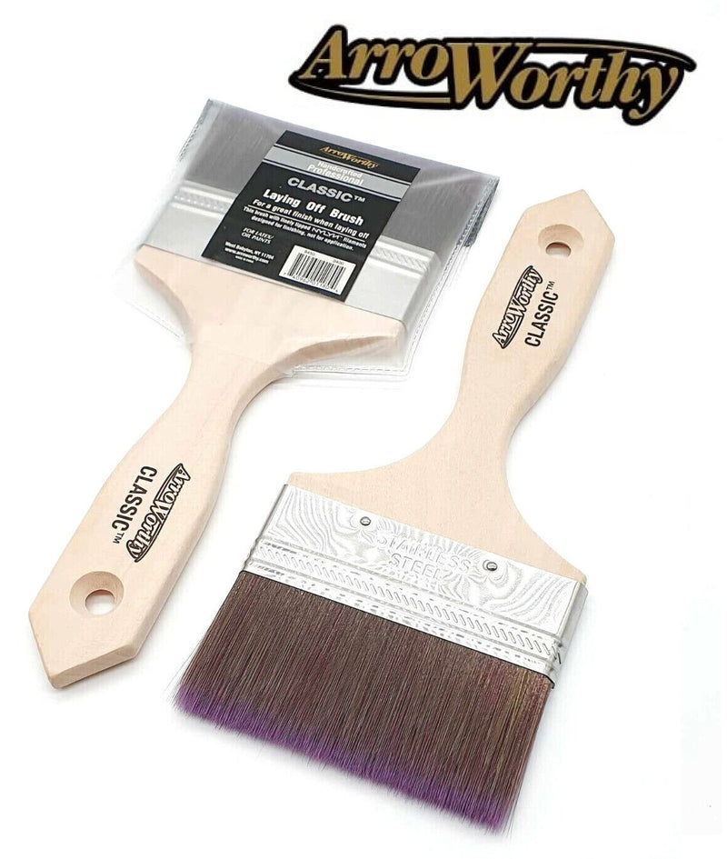 Arroworthy Brush Lay Off Classic 4" Inch 100mm Nylon Flagged Bristles