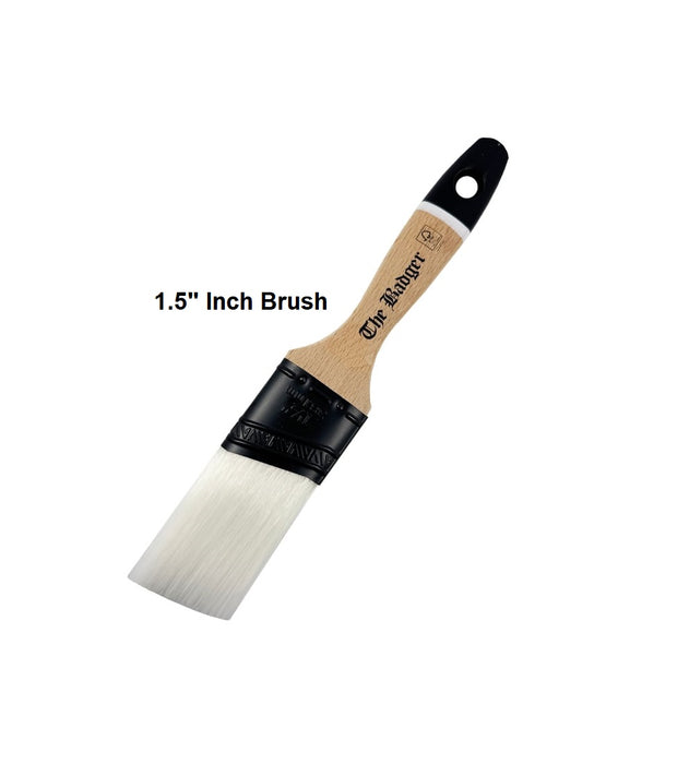 Paint Warrior BADGER Paint Brush Set BEAVERTAIL Oval Angle Nylon 1.5, 2, 2.5" in