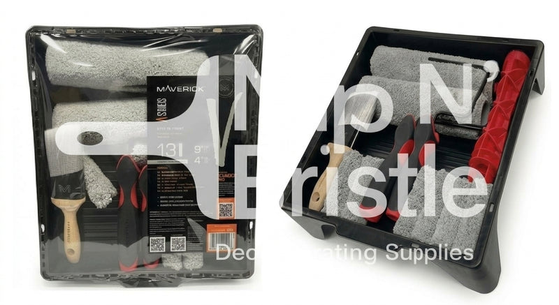 Maverick Paint Roller Brush Set Microfibre Cage Series V 13 Piece