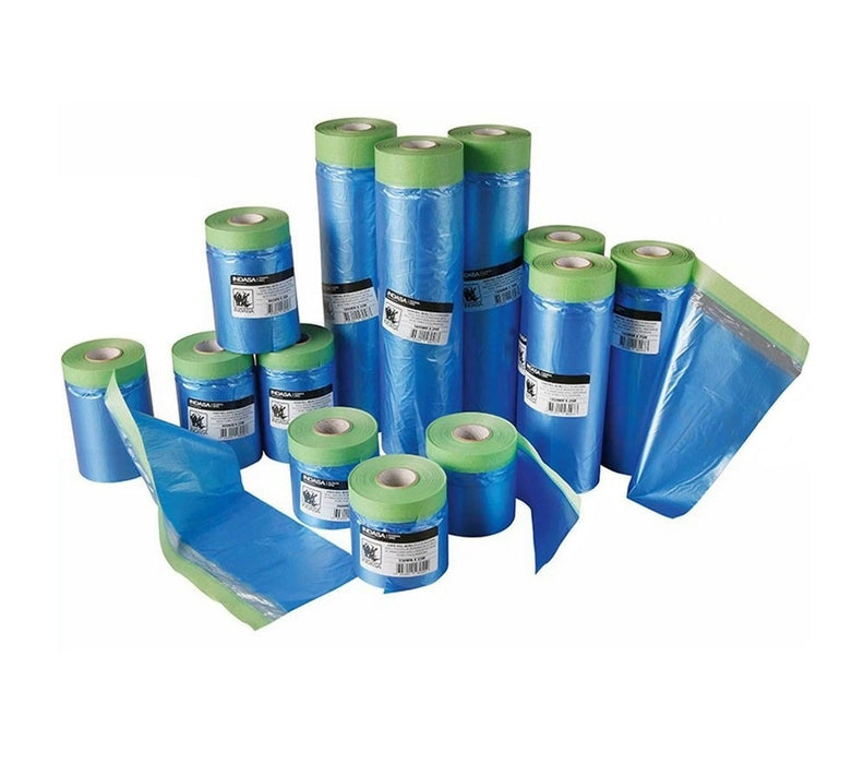 Indasa Pre-Taped Masking Cover Rolls - Various Sizes