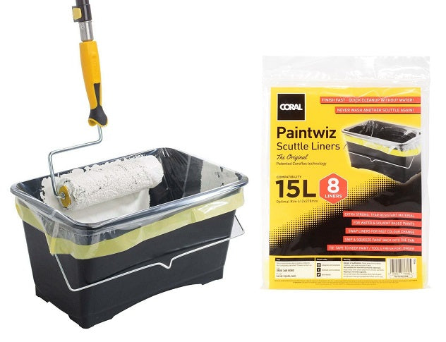 24x 15 Litre Paint Scuttle Liners Coral Coreflex Decorators