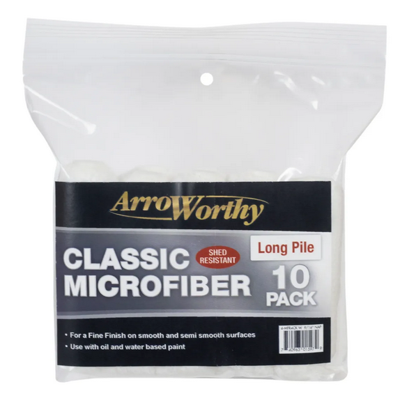 Arroworthy Paint Rollers 4" Inch Classic Microfibre Refill Sleeves 10 Pack