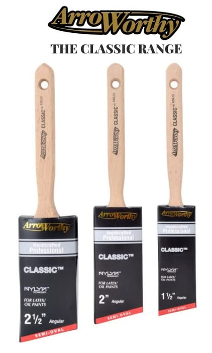 Arroworthy Classic Semi Oval Angle Long Handle Brush Boxset